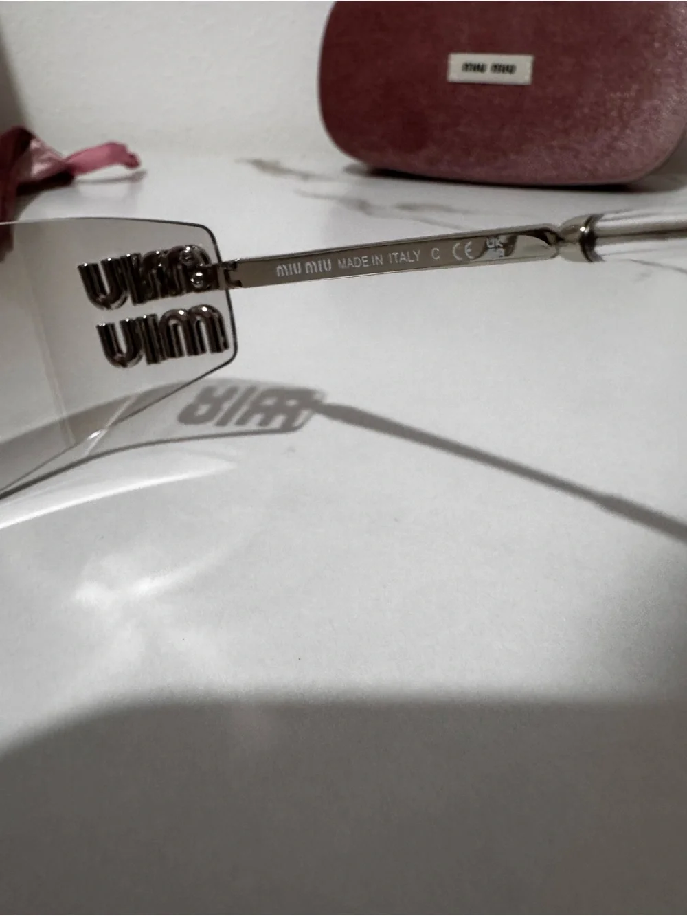 Miu Miu Rimless 2YK style  Sunglasses SIlver